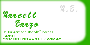 marcell barzo business card